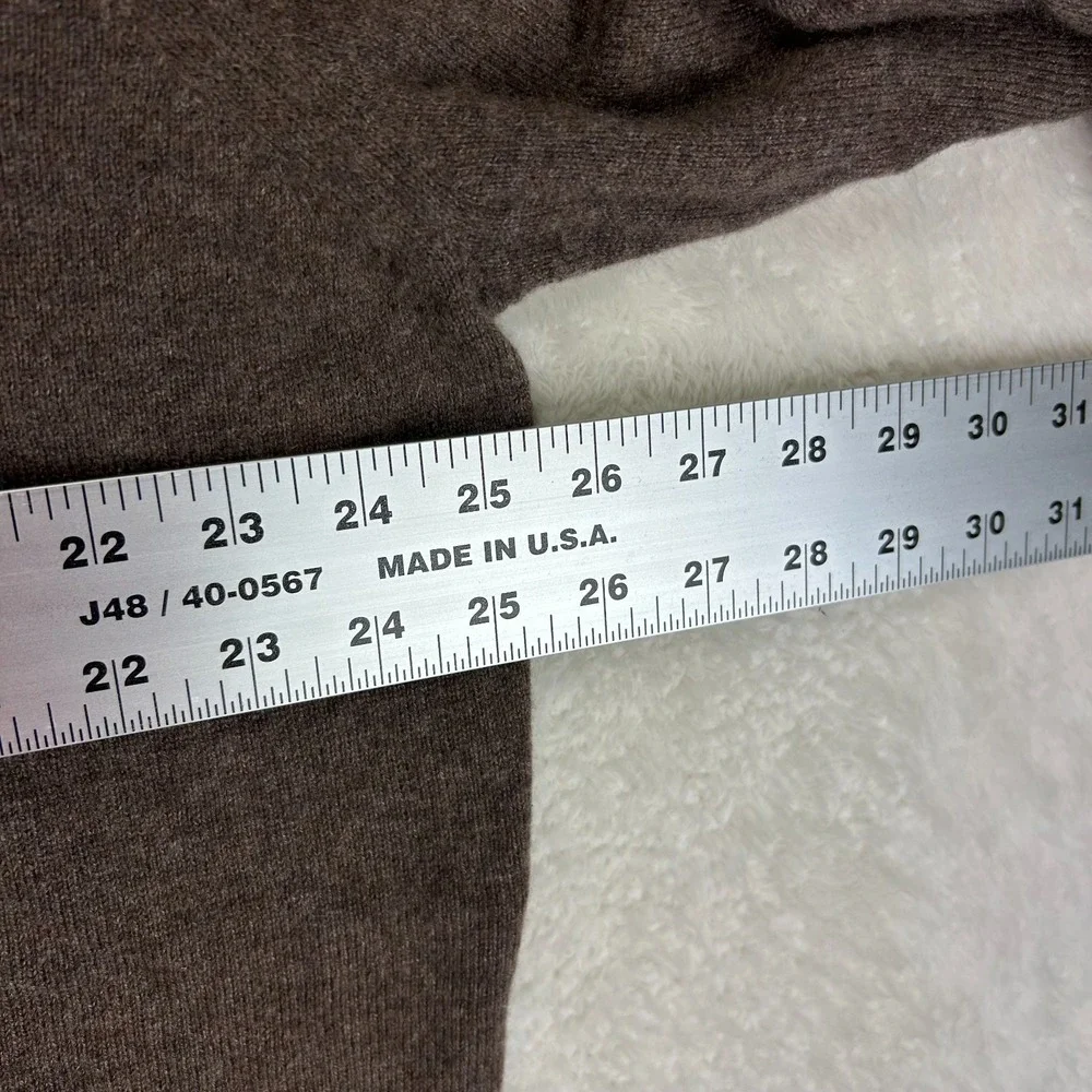 Nordstrom Sweater Mens XL Brown V-Neck Cashmere Knit Winterwear Outdoor Pullover